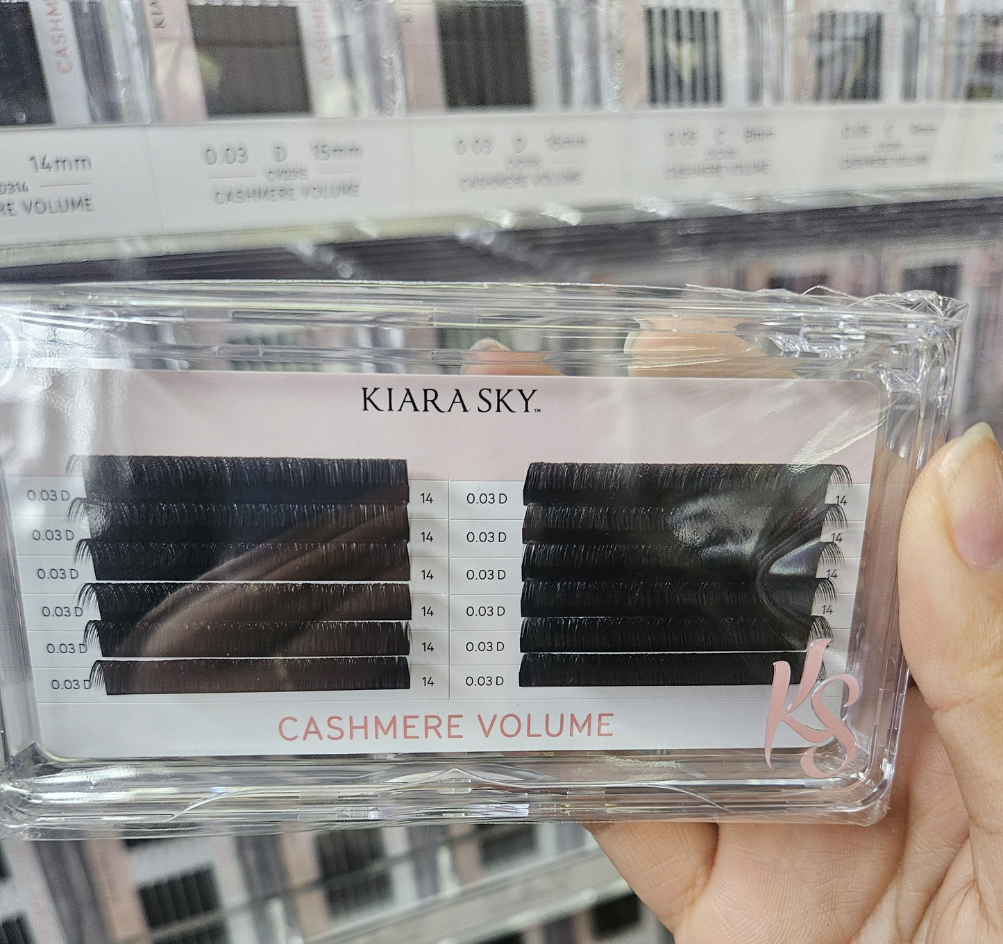 Kiara Sky Lash Extensions Cashmere Volume - 0.03 - D - 14mm CVD314