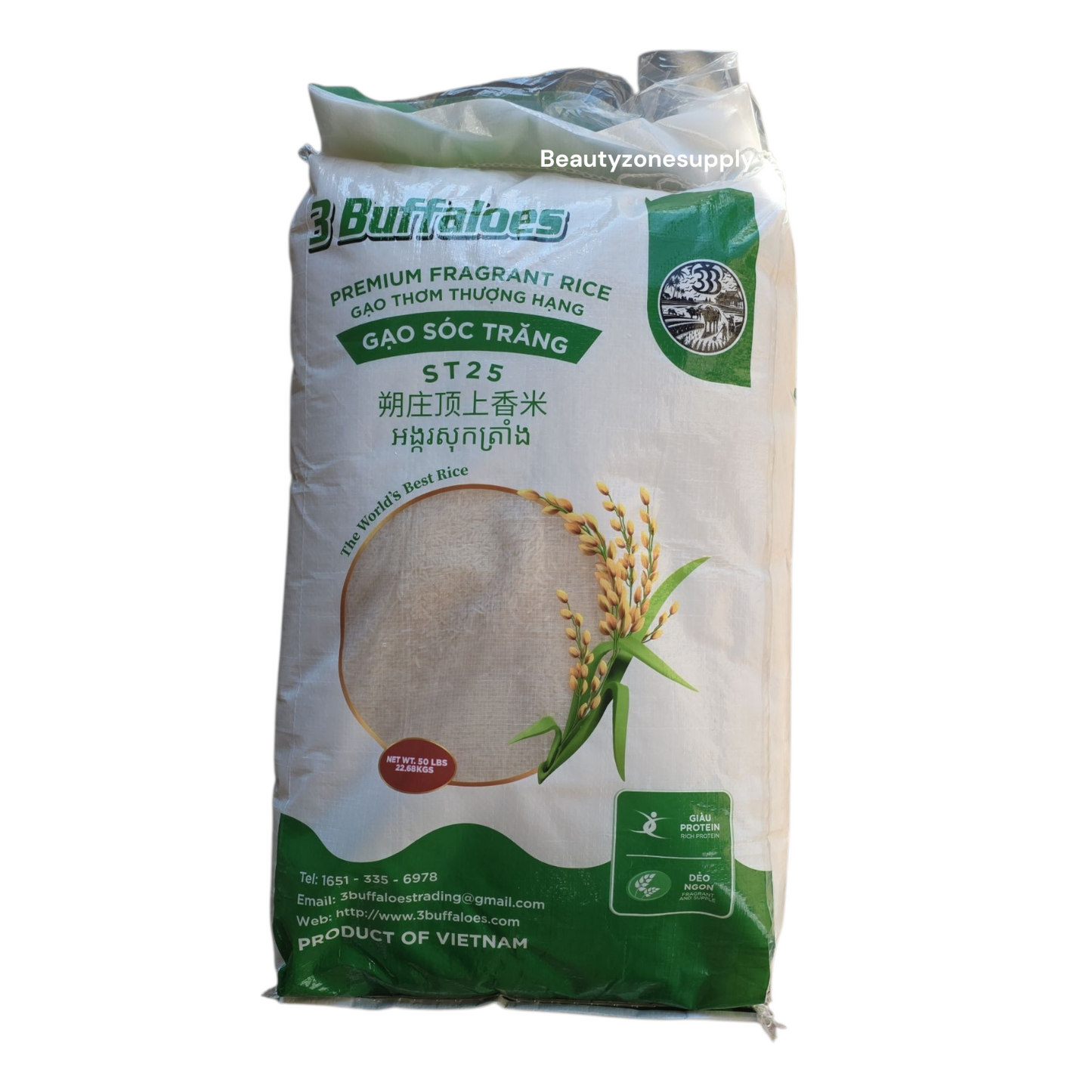 3 Buffaloes ST25 is a fragrant, long-grain rice