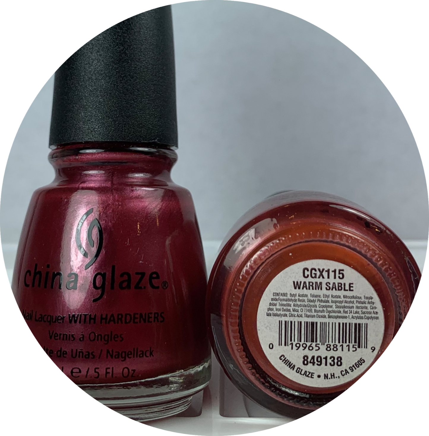 China Glaze Nail Lacquer Warm Sable 0.5oz #115