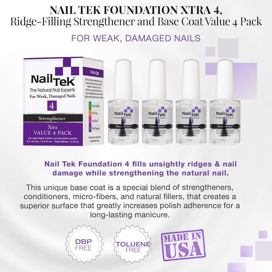 Nail Tek Xtra 4 Pro Pack Nail Tek Weak Damaged Nails- 4/0.5oz #55812