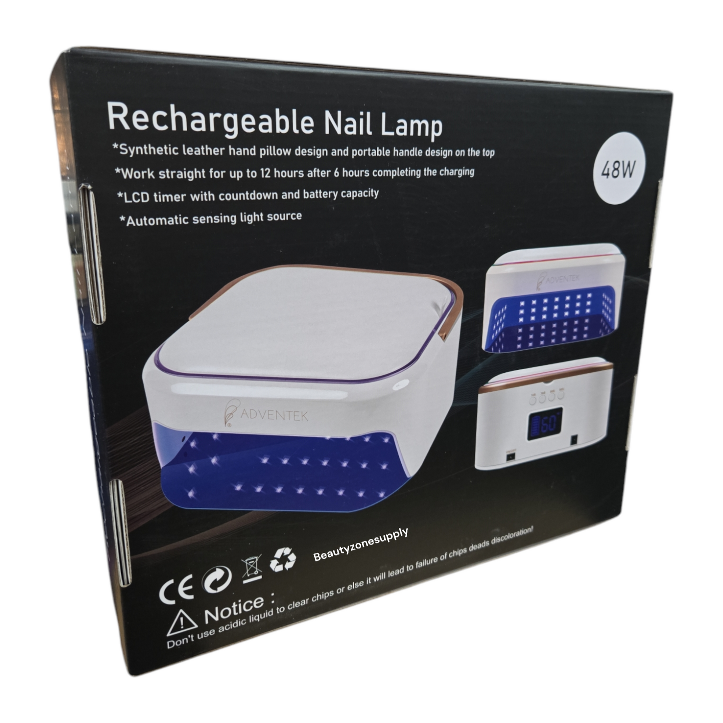 Adventek Hybrid Cordless Rechargeable UV/LED Nail Lamp