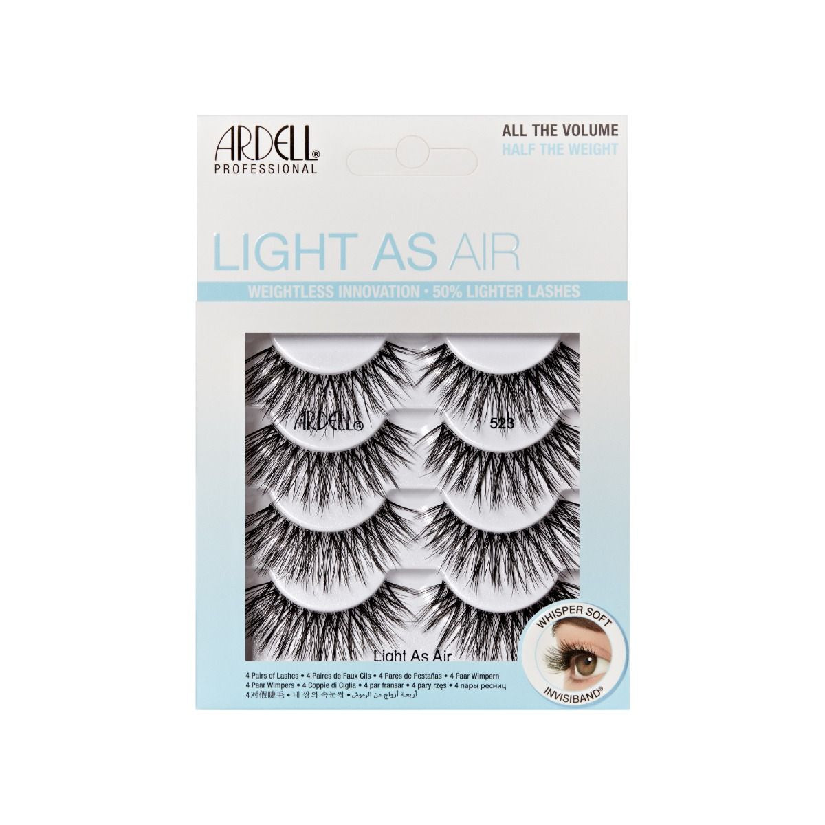Ardell Eyelash Light As Air 523 4 Pack #99238