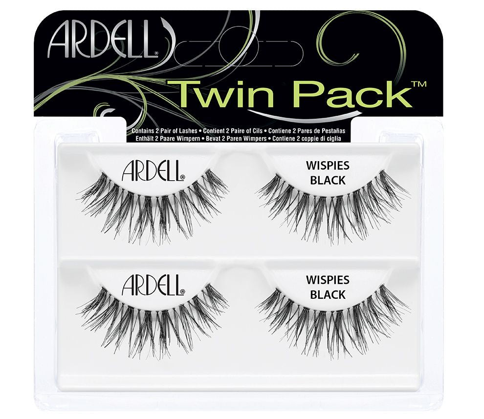 Ardell Eyelash Twin Pack Natural Wispies Black #61424