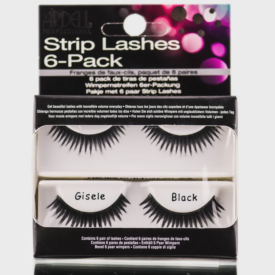 Ardell Strip Lashes Gisele Black 6 Pack Refill Kit 60071