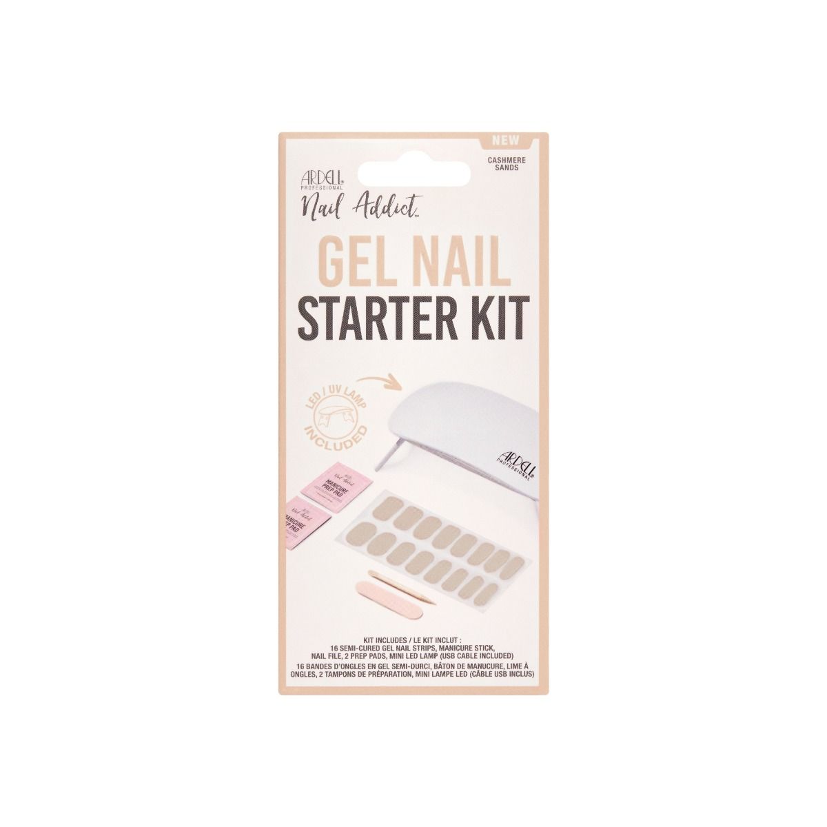 Ardell  Gel Nail Strip Starter Kit, Cashmere Sands #37914