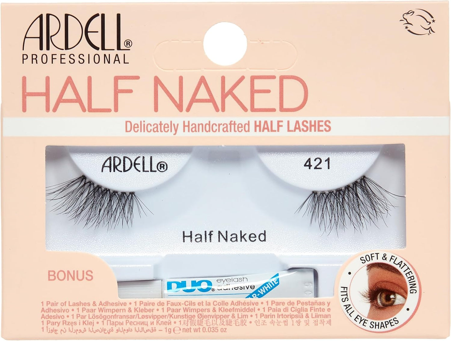 Ardell Half Naked 421 Single with DUO 1 gram Glue #43497