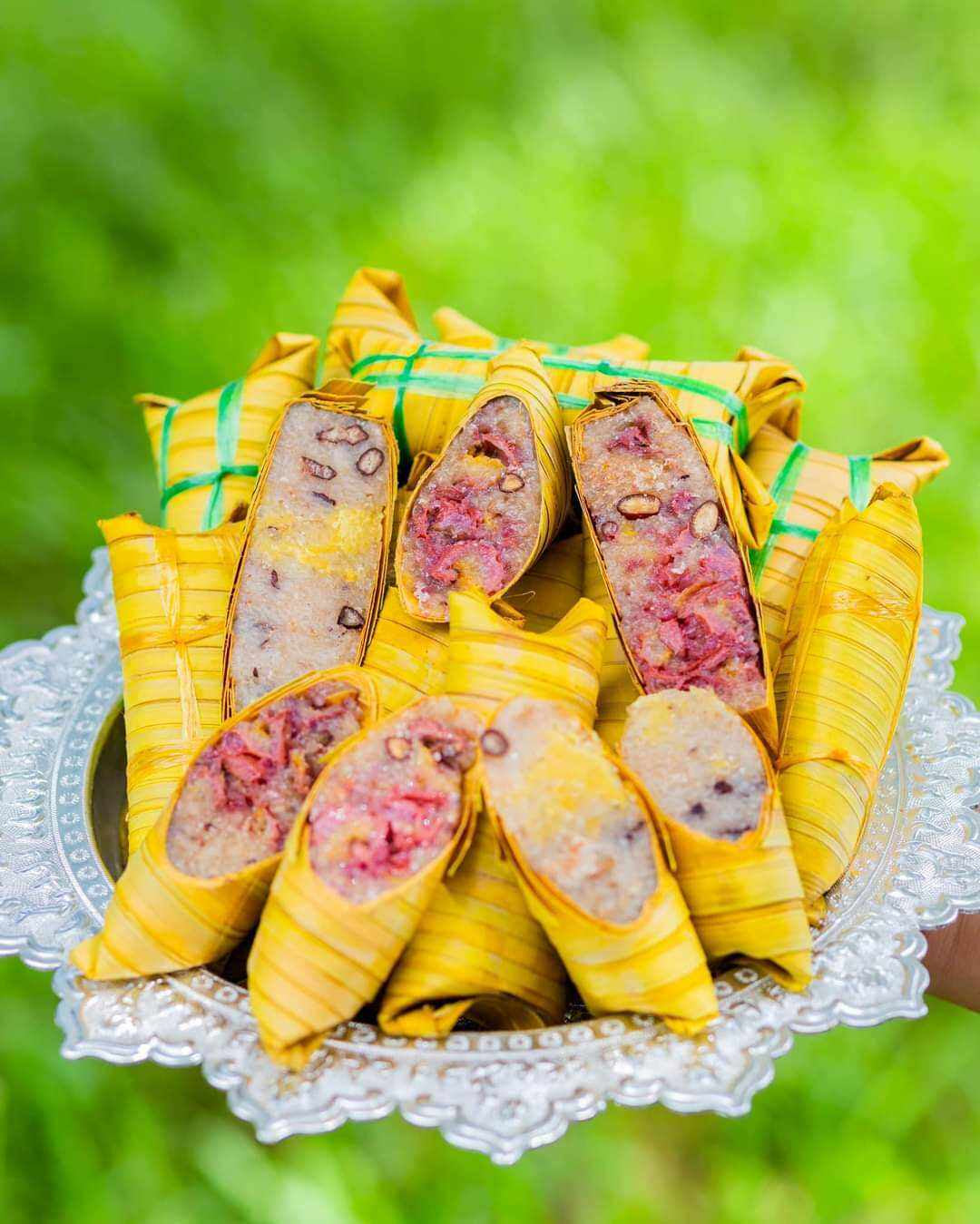 Bánh lá dừa Nhân 5 cái Chuối 5 cái đậu