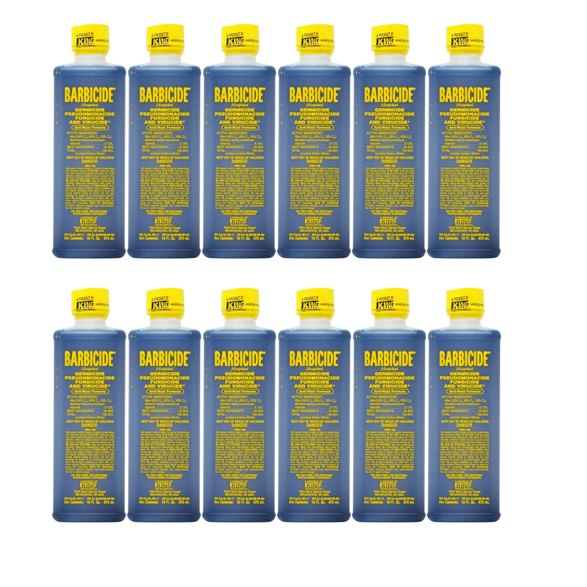 Barbicide Disinfect salon tools 16 oz Pints (12 bottles)