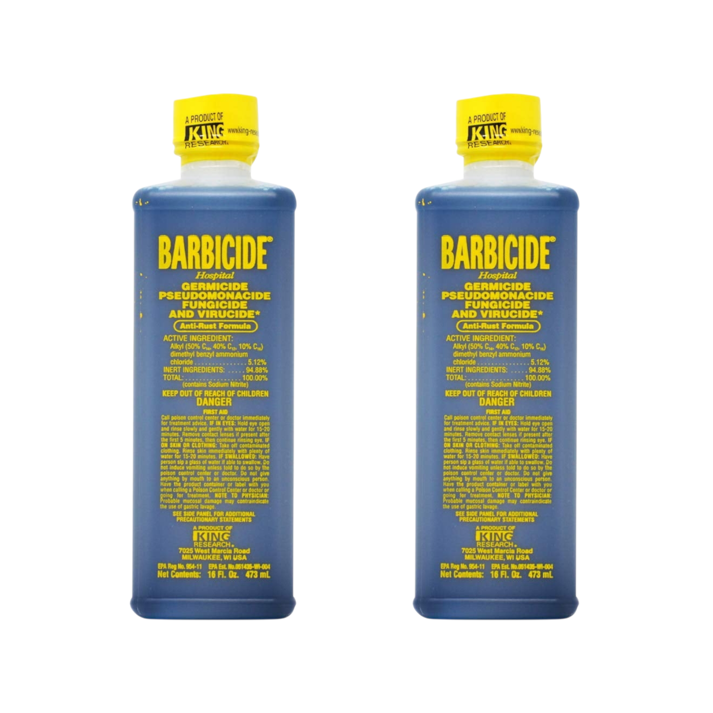 Barbicide Disinfect salon tools 16 oz Pints (2 bottles)