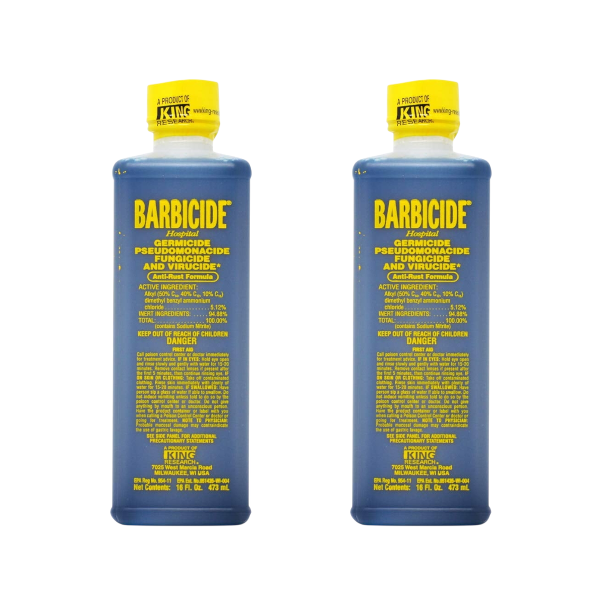 Barbicide Disinfect salon tools 16 oz Pints (2 bottles)
