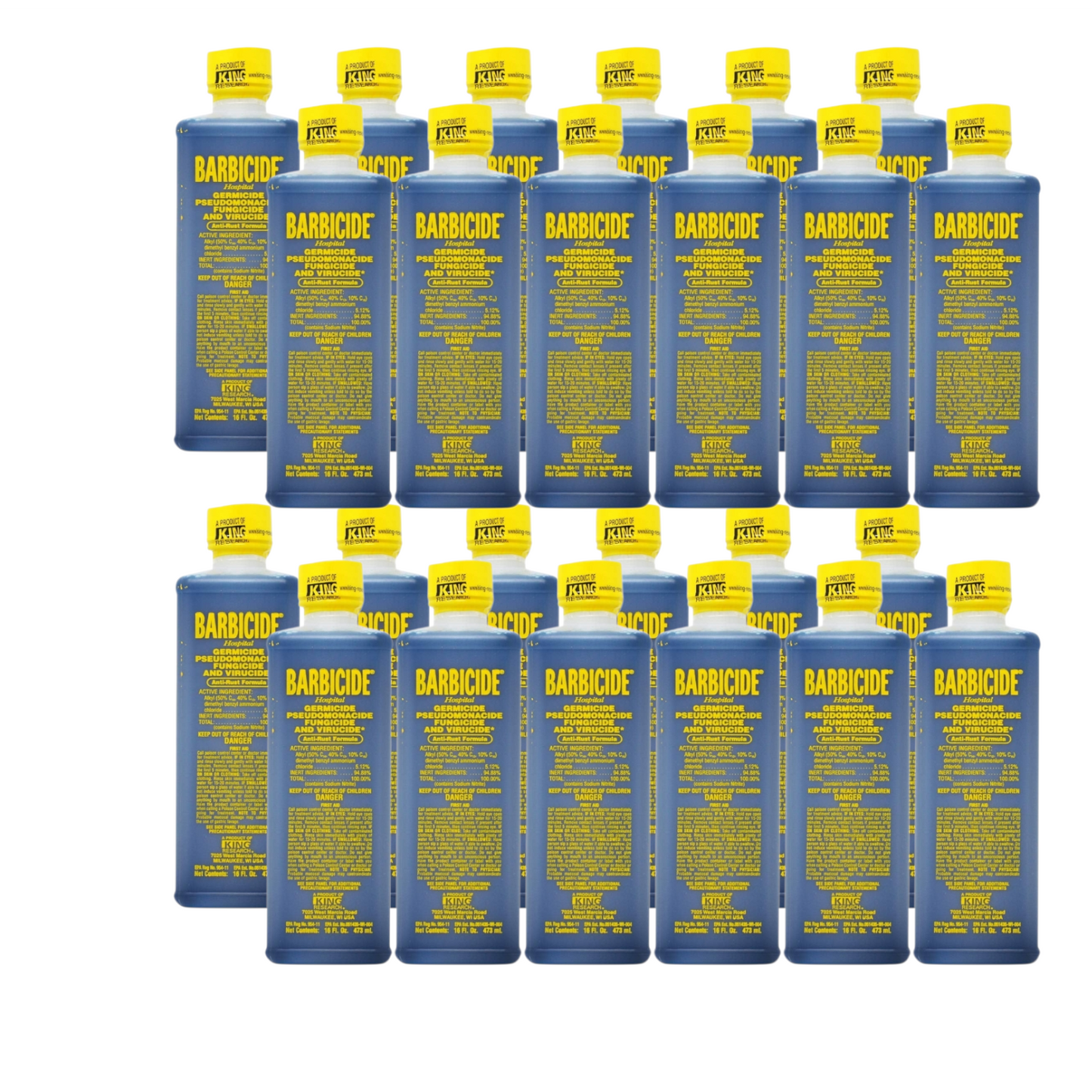 Barbicide Disinfect salon tools 16 oz Pints (24 bottles)