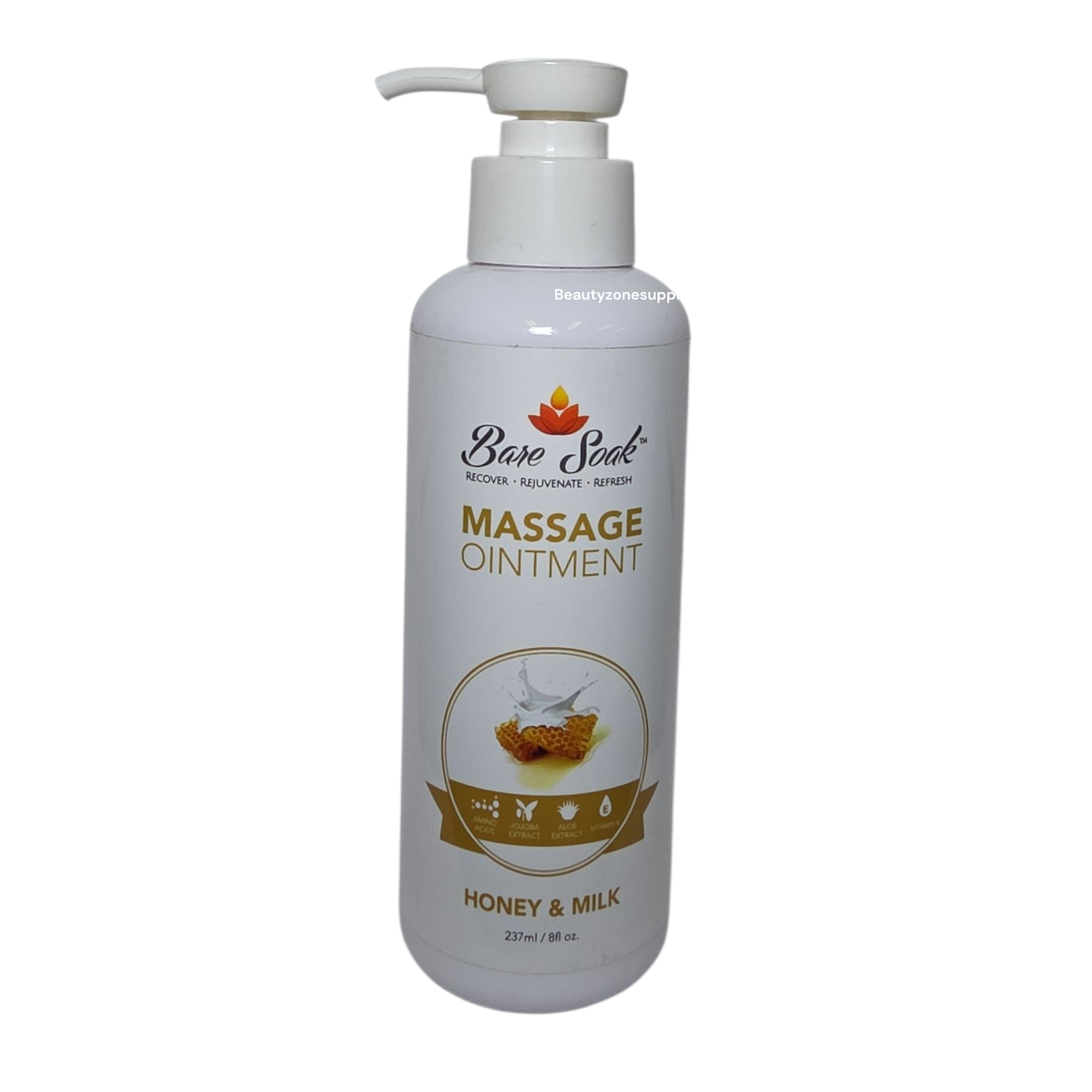 Bare Soak Massage Ointment Lotion (Honey&Milk) 8oz