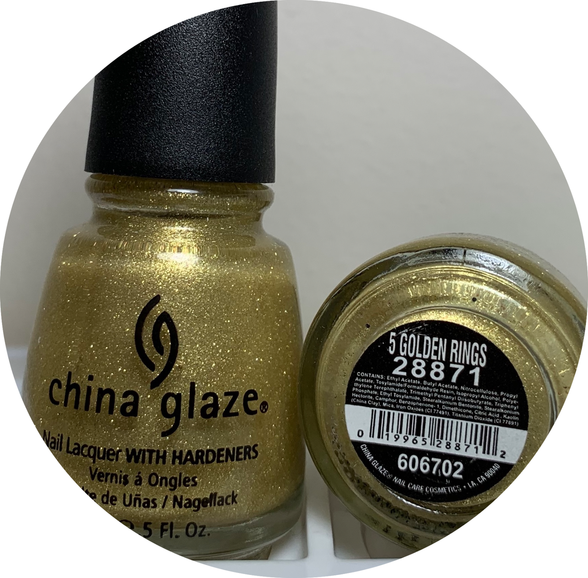 China Glaze Nail Lacquer 5 golden rings 0.5 oz #80831