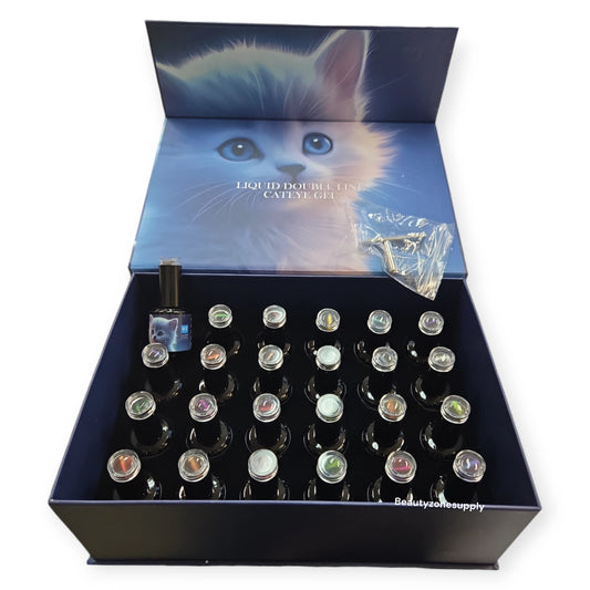 Chisel nail Art Liquid Double Line Cateye Gel 24 bottle