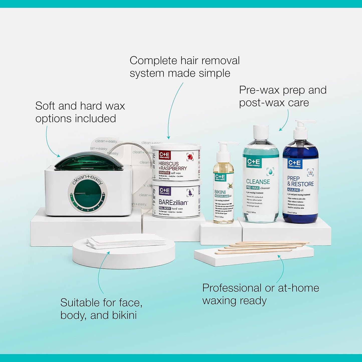 Clean + Easy Professional Waxing Kit Essentials #44523