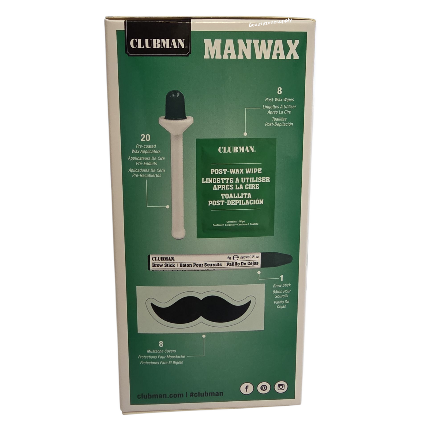 Clubman Manwax Hair Removal Kit – Ears, Nose, Brows & More