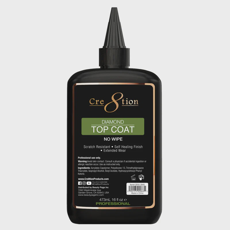 Cre8tion Gel Diamond Top Coat No wipe Refill 16 oz