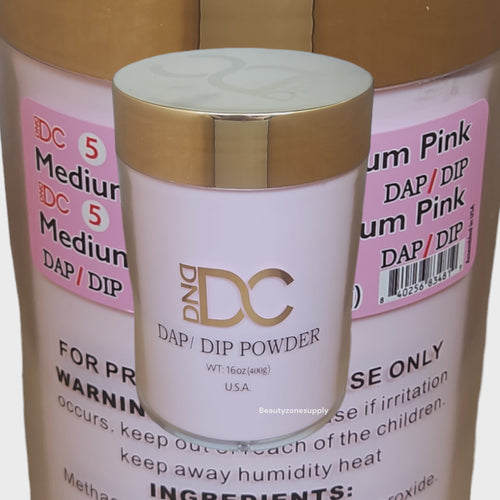 DC DND Dap Dip Powder & Acrylic powder #005 Medium Pink 16 oz