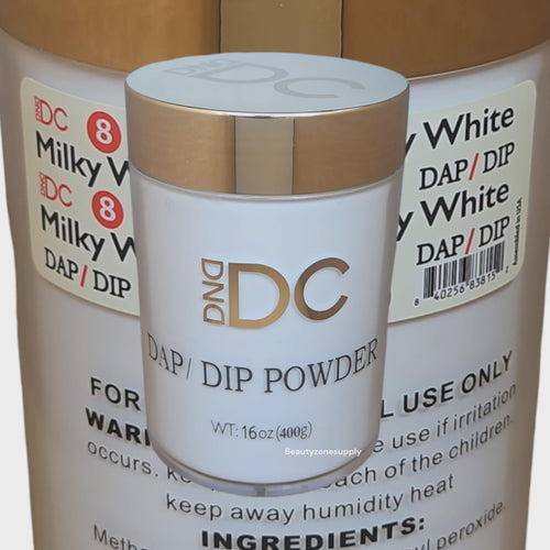 DC DND Dap Dip Powder & Acrylic powder #008 Milky White 16 oz