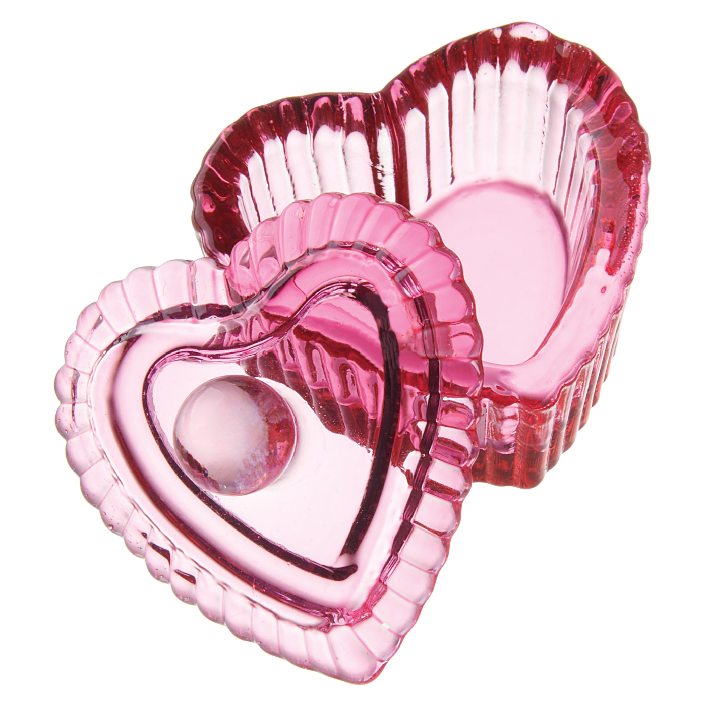 DL Pro Heart Dappen Dish, Glass - Hot Pink #DL-C626