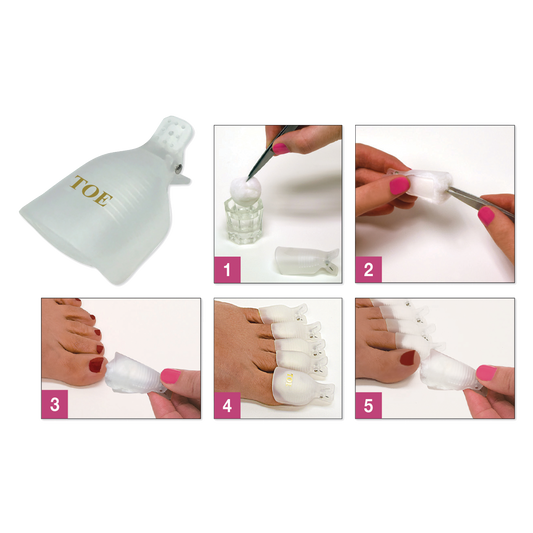 DL Pro Reusable clips Soak-off Clips Toes 10/pk. #DL-C460