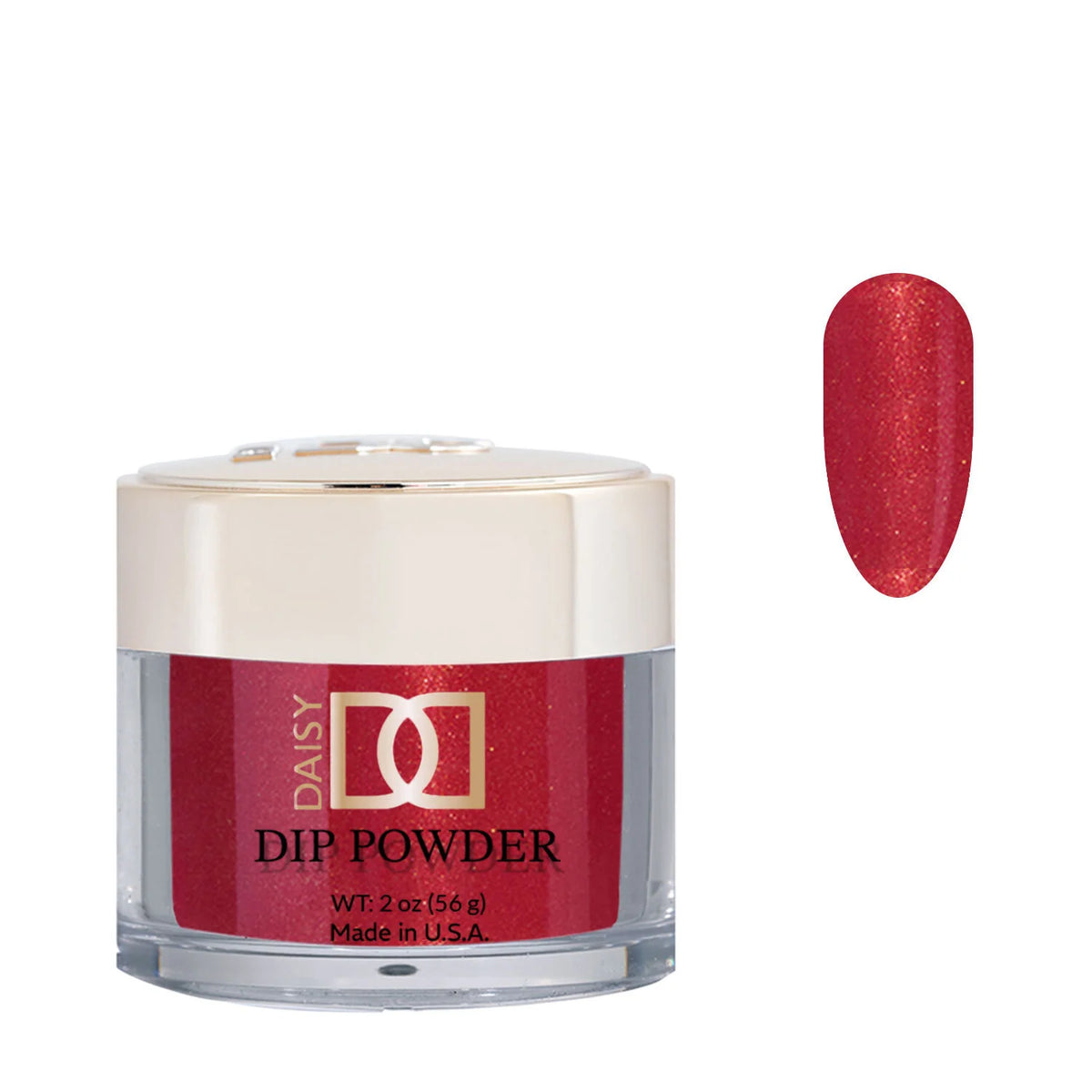 DND Dap Dip Powder & Acrylic powder 2 oz #476 Gold in Red