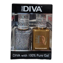 Load image into Gallery viewer, DND Diva Duo Gel &amp; Lacquer 025 Chunky Holo