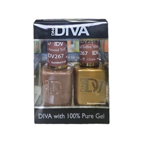 DND Diva Duo Gel & Lacquer 267 Almond Toffe