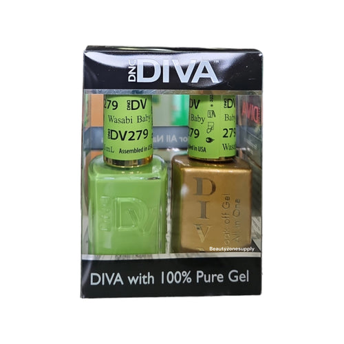 DND Diva Duo Gel & Lacquer 279 Wasabi Baby