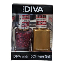 Load image into Gallery viewer, DND Diva Duo Gel &amp; Lacquer 035 Sip N Glitz