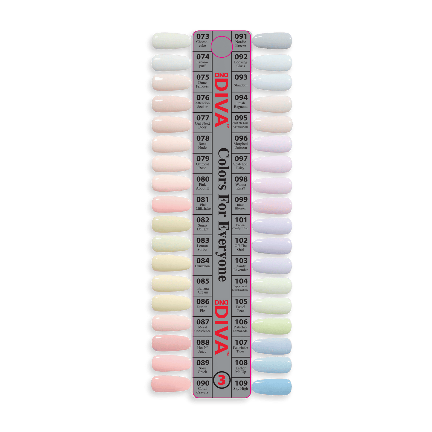Diva Gel Board Set 36 bottle with Swatches #3