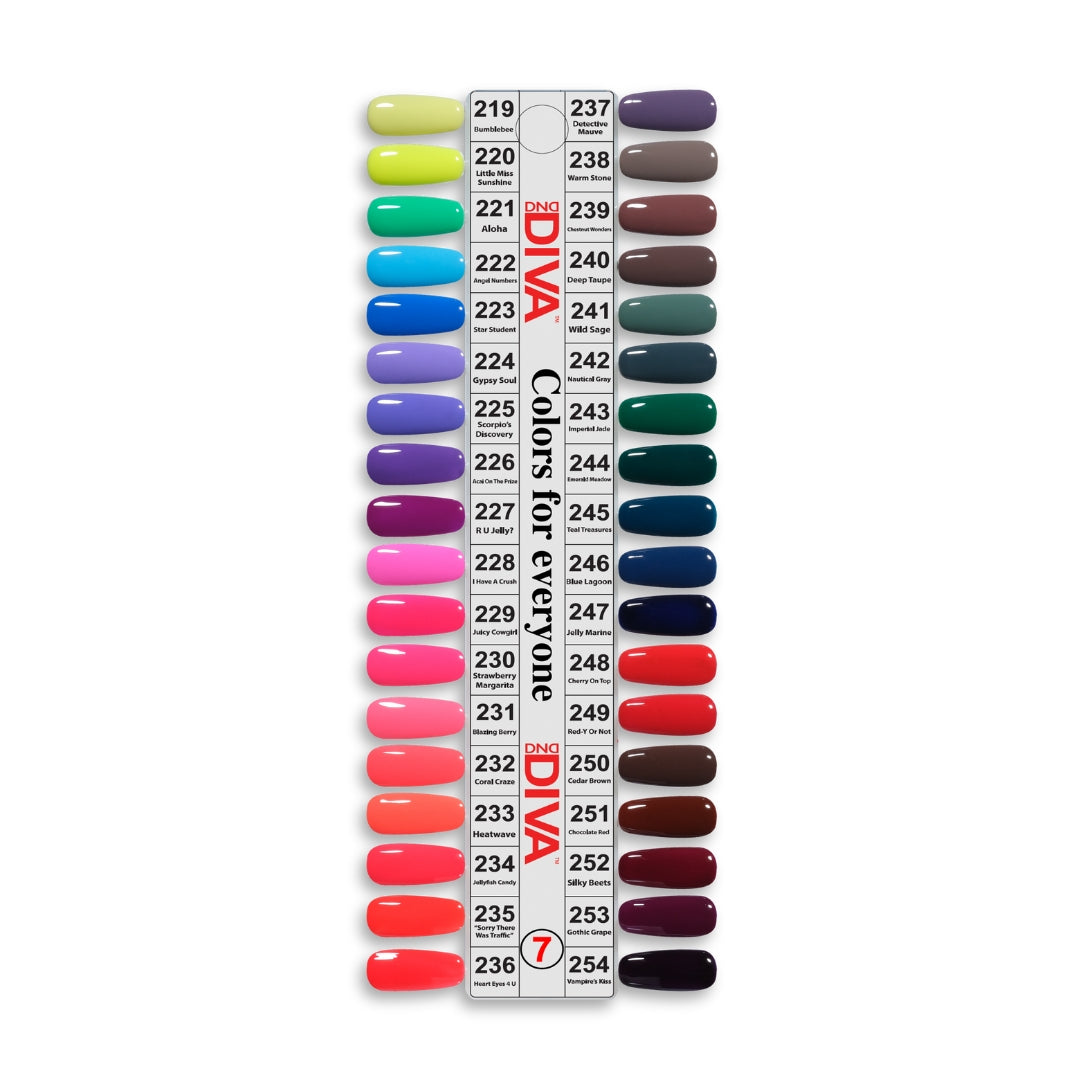 Diva Gel Board Set 36 bottle with Swatches #7