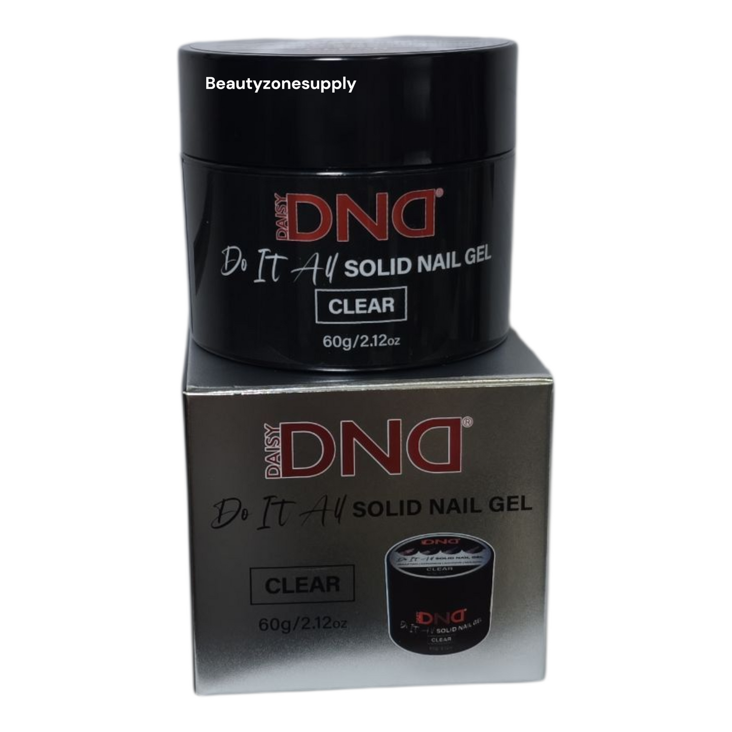 Diva DnD Solid Sticker Adhesive Clear Gel UVLED Jar 2.12 oz