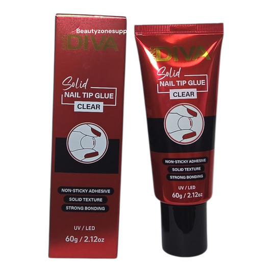Diva DnD Solid Sticker Adhesive Clear Gel UVLED Tube 2.12 oz