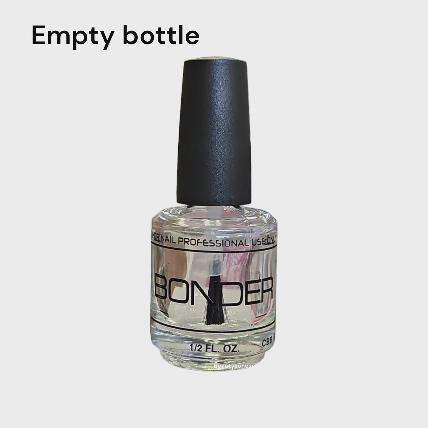 Empty Nail Bottle Clear 0.5 oz BONDER