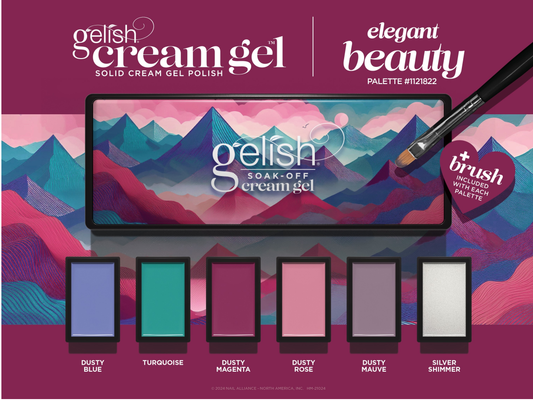 Gelish Cream Gel 6pc Palette - Elegant Beauty #1121822