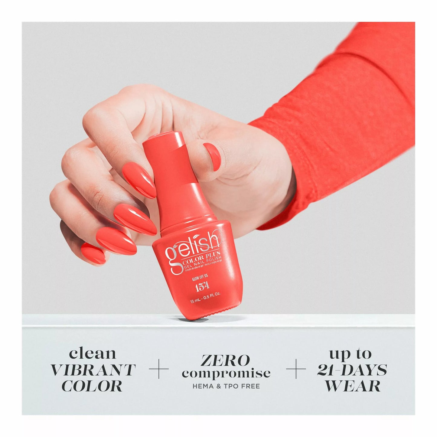 Gelish Color Plus Gel Color 154 Glow Off Sis 0.5 fl oz #1510154