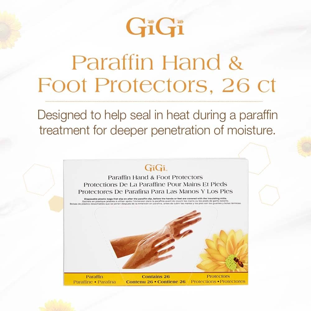 GiGi Paraffin Hand Foot Protectors Plastic 26 ct Box #0915
