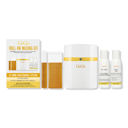 GiGi Roll-On Waxing Kit For Face & Body Soft Wax #99065
