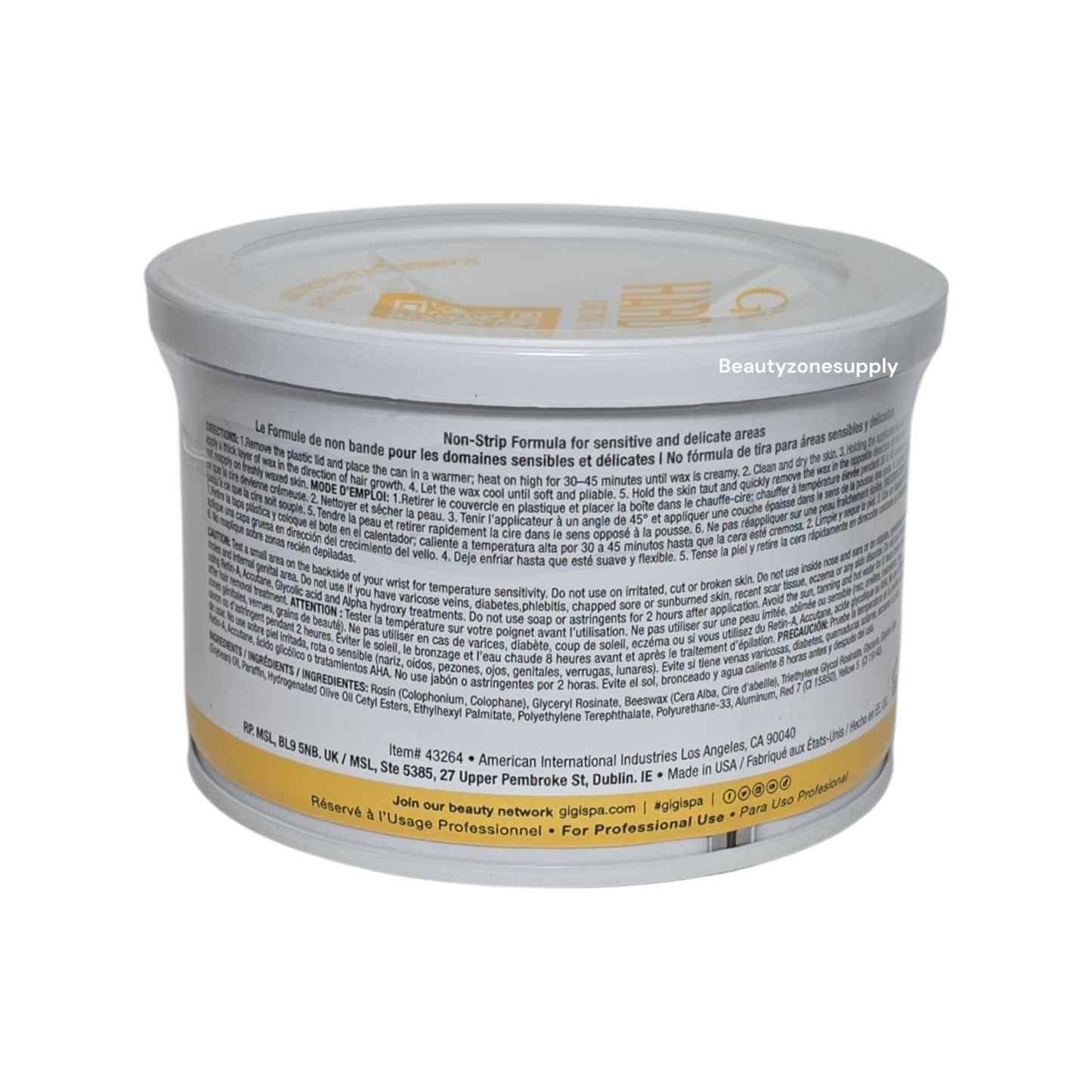 GiGi Wax Can Brazilian Glitter Hard Wax 14 oz #43264