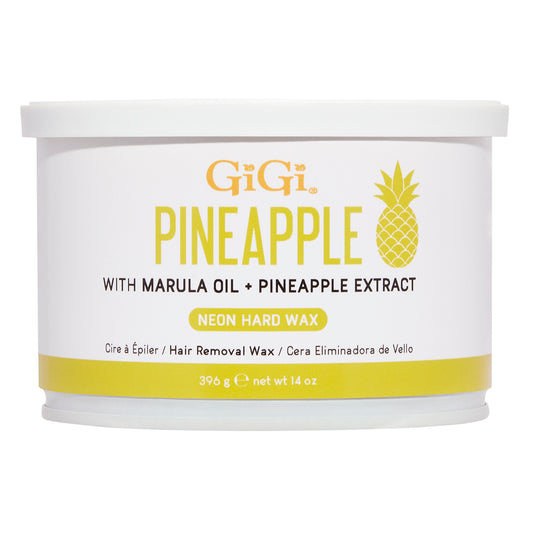 GiGi Wax Can Neon Hard Wax Pineapple 14 oz #43387