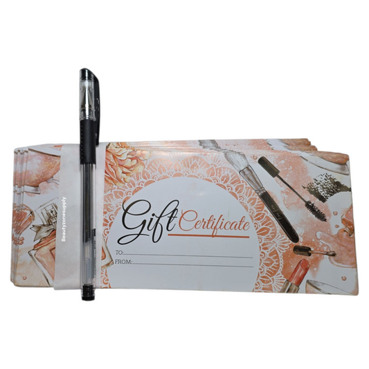 Gift Certificate with Pen & Envelope – 50 Pack (GC-O-EP)