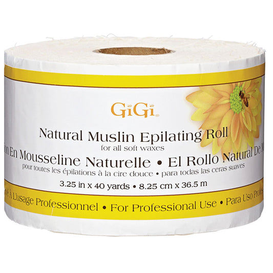 Gigi Wax Natural Muslin Roll 3.25" x 40 yd #0620