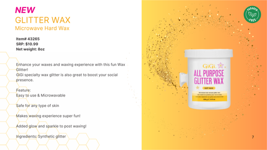 Gigi Wax Glitter Hard Wax Microwave 8 OZ #43265