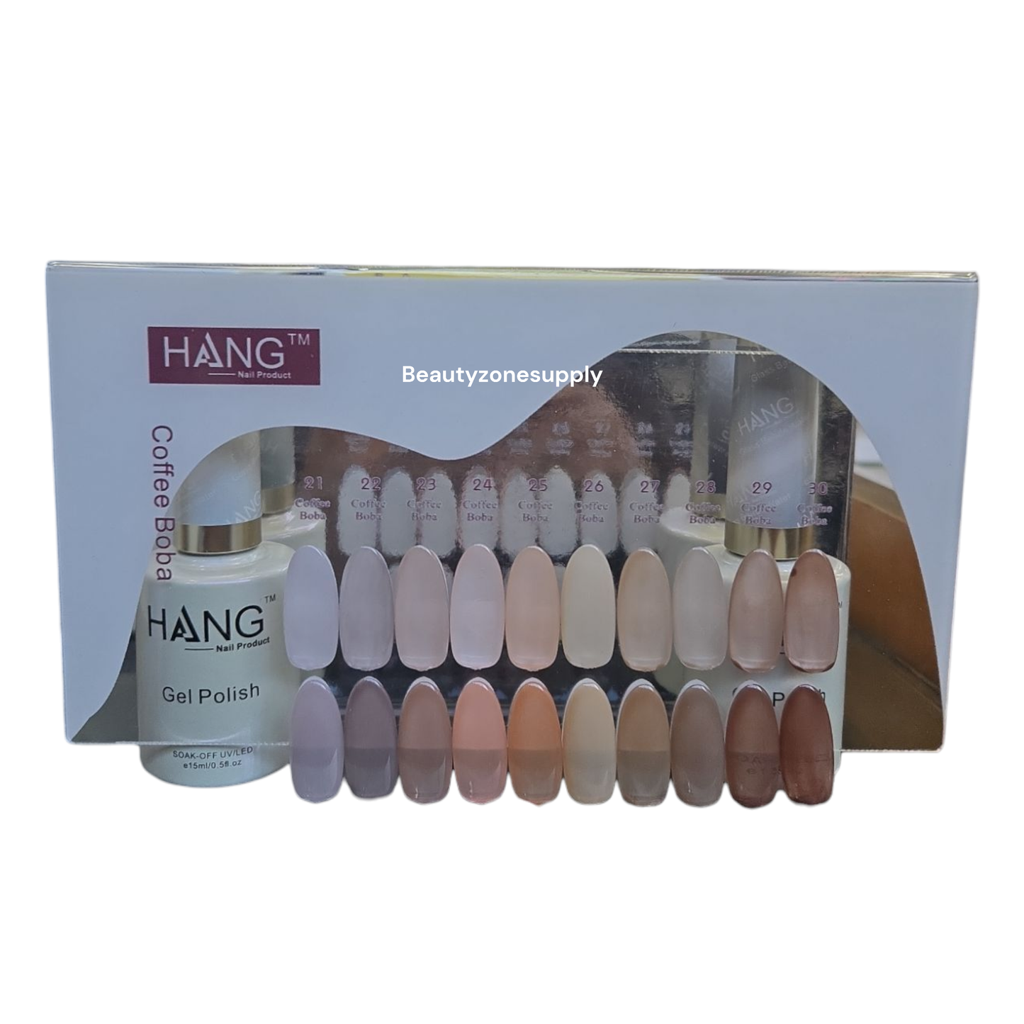 Hang Gel Polish Glamorous Life Coffee Boba Set 21 to 30