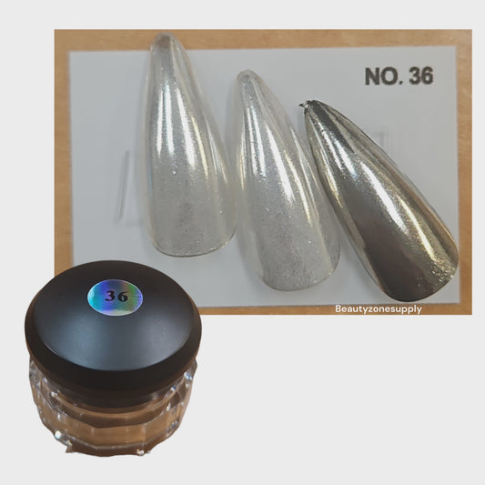 Hang New Chrome Effects Powder Glass Chrome Jar #36 - BeautyzoneNailSupply