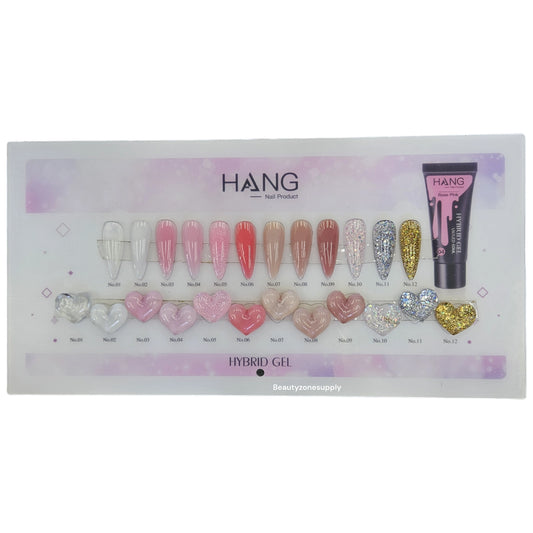 Hang Easy Dap Hybrid Gel UV/LED set 12 tube 60 mL new
