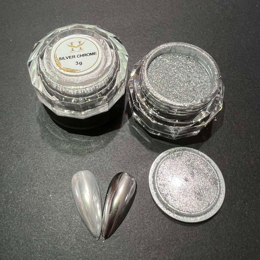 Hang New Chrome Effects Powder Silver Chrome Jar #7 - BeautyzoneNailSupply