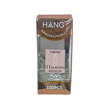 Load image into Gallery viewer, Hang Gel x Tips Premium 100 pc Refill Box Almond Medium
