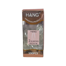 Load image into Gallery viewer, Hang Gel x Tips Premium 100 pc Refill Box Almond Medium